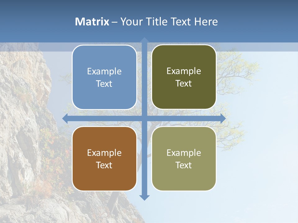A Tree On A Cliff With A Blue Sky In The Background PowerPoint Template
