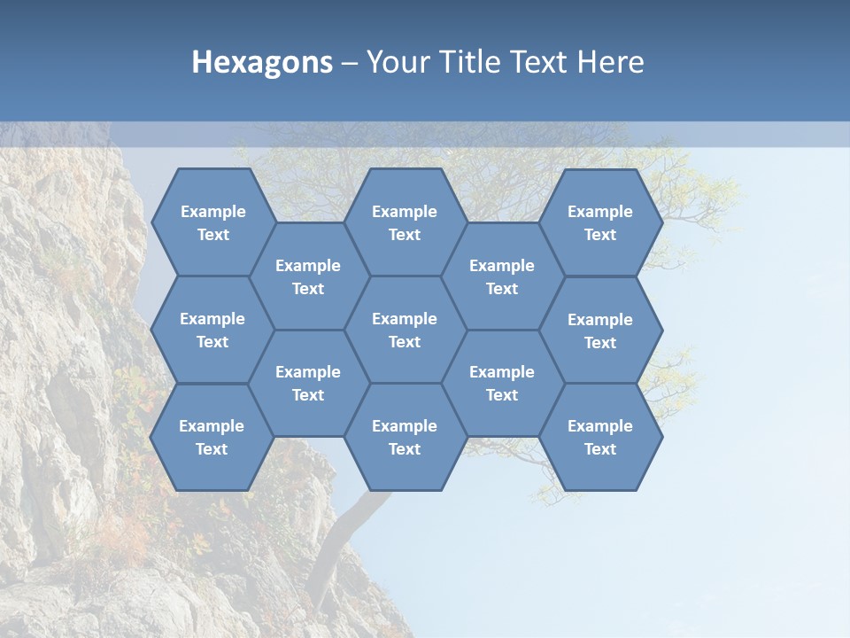 A Tree On A Cliff With A Blue Sky In The Background PowerPoint Template