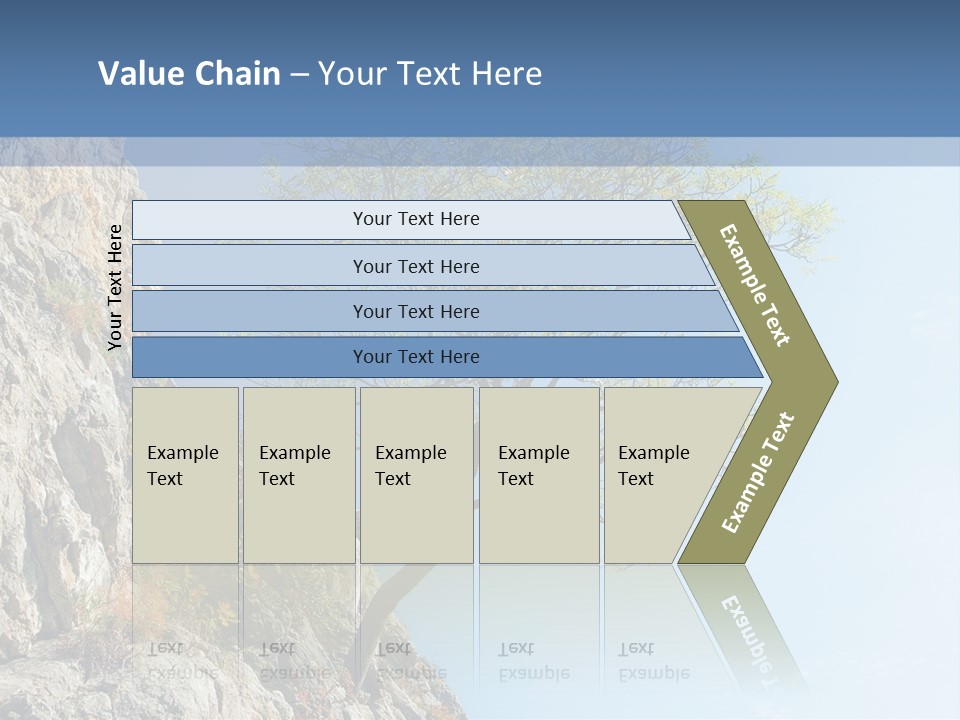 A Tree On A Cliff With A Blue Sky In The Background PowerPoint Template