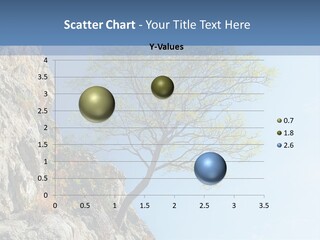 A Tree On A Cliff With A Blue Sky In The Background PowerPoint Template