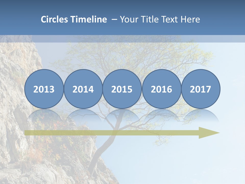 A Tree On A Cliff With A Blue Sky In The Background PowerPoint Template