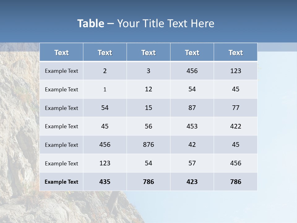 A Tree On A Cliff With A Blue Sky In The Background PowerPoint Template