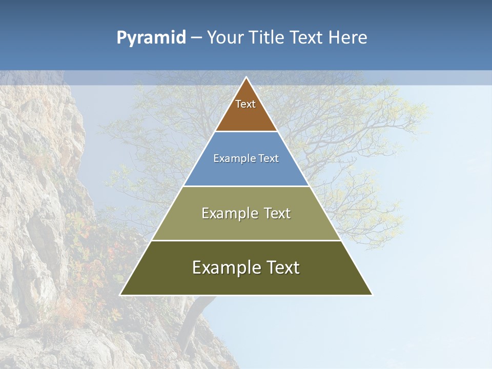 A Tree On A Cliff With A Blue Sky In The Background PowerPoint Template