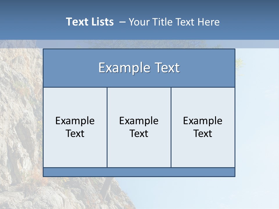 A Tree On A Cliff With A Blue Sky In The Background PowerPoint Template