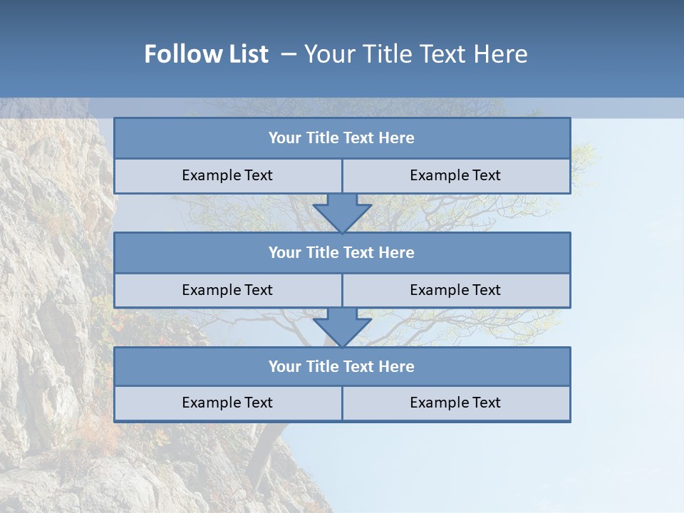 A Tree On A Cliff With A Blue Sky In The Background PowerPoint Template