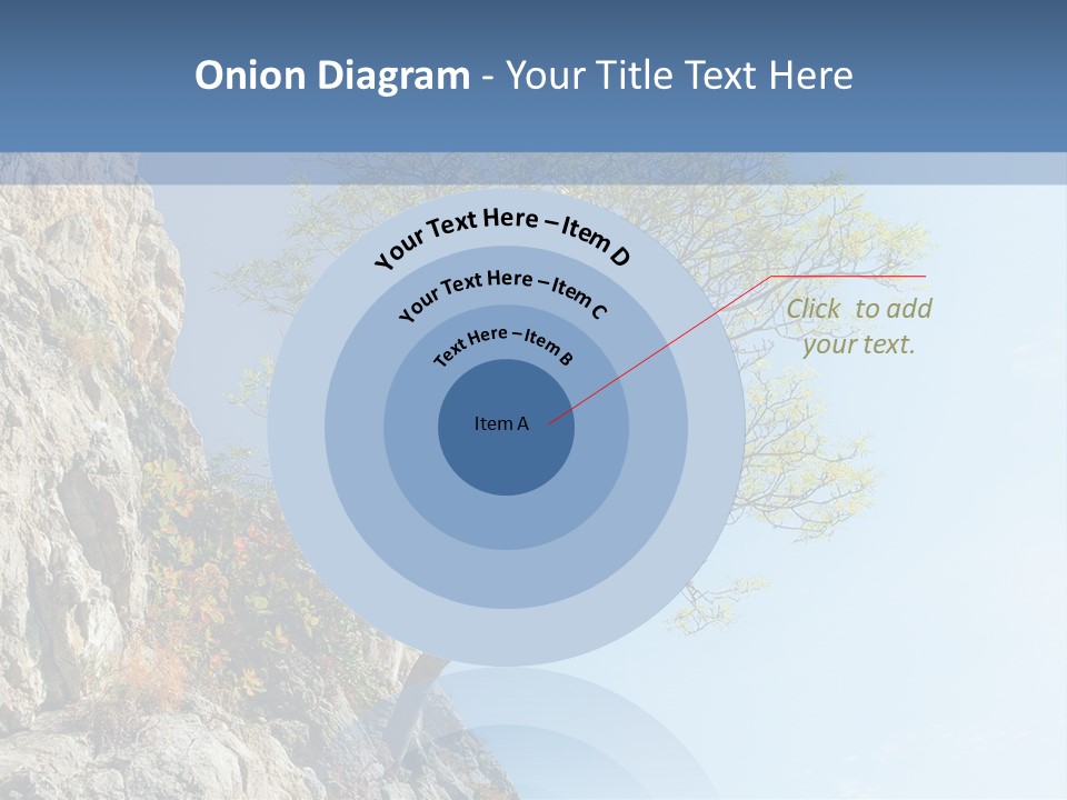A Tree On A Cliff With A Blue Sky In The Background PowerPoint Template