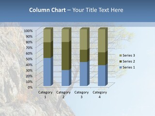 A Tree On A Cliff With A Blue Sky In The Background PowerPoint Template