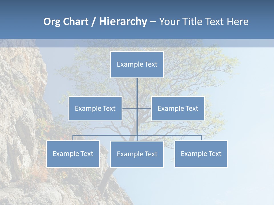 A Tree On A Cliff With A Blue Sky In The Background PowerPoint Template