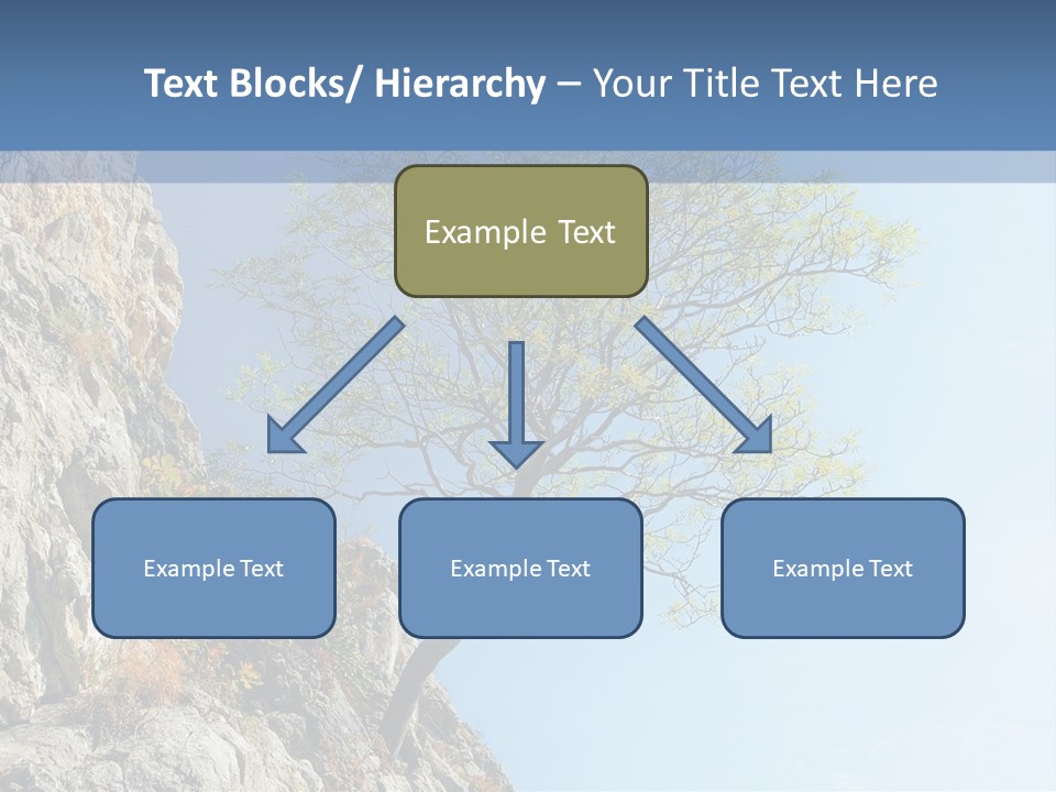 A Tree On A Cliff With A Blue Sky In The Background PowerPoint Template