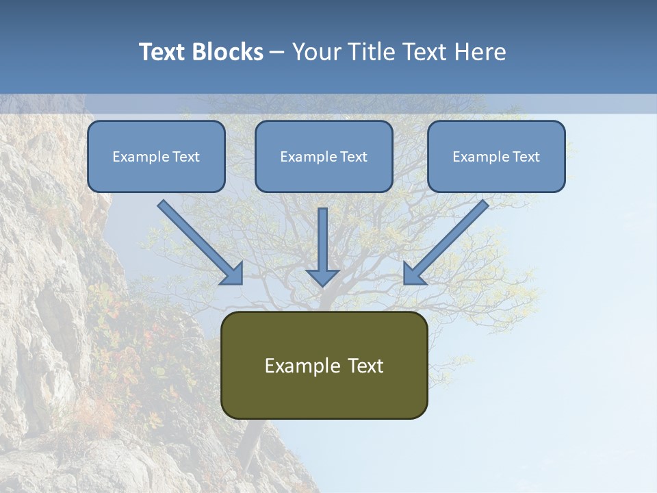 A Tree On A Cliff With A Blue Sky In The Background PowerPoint Template