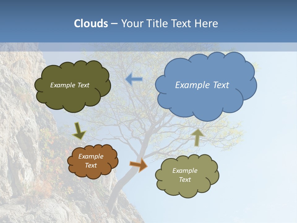 A Tree On A Cliff With A Blue Sky In The Background PowerPoint Template