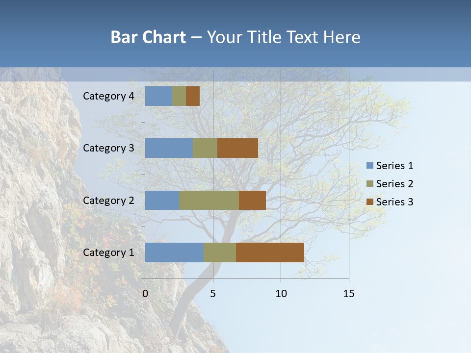 A Tree On A Cliff With A Blue Sky In The Background PowerPoint Template
