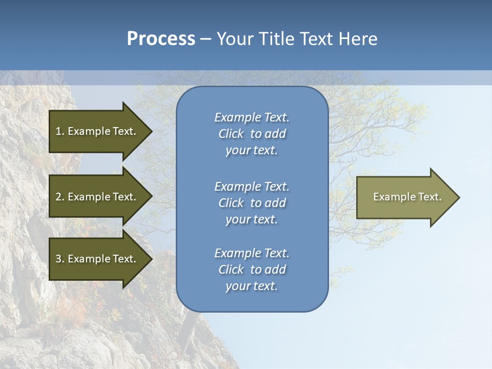 A Tree On A Cliff With A Blue Sky In The Background PowerPoint Template
