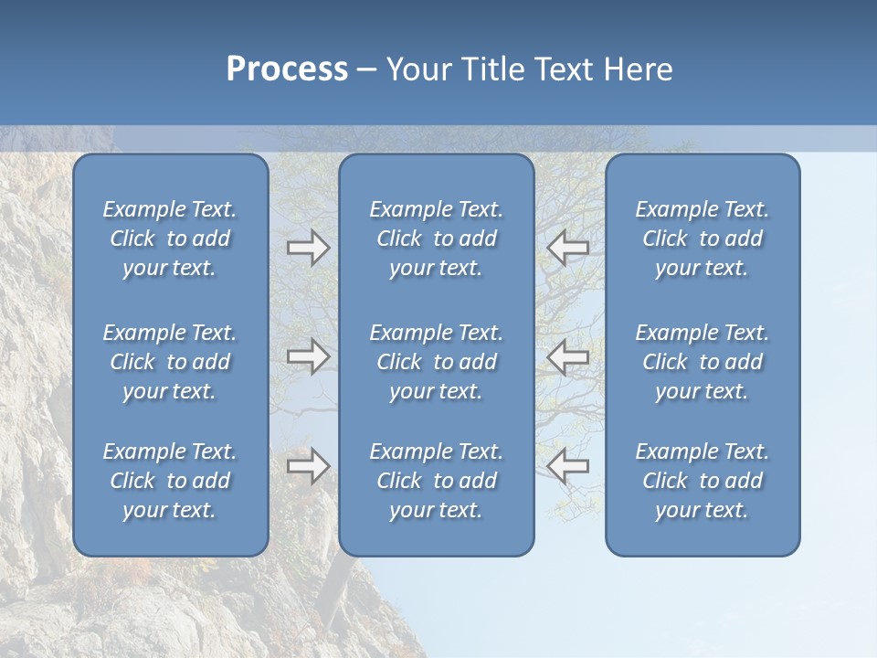 A Tree On A Cliff With A Blue Sky In The Background PowerPoint Template