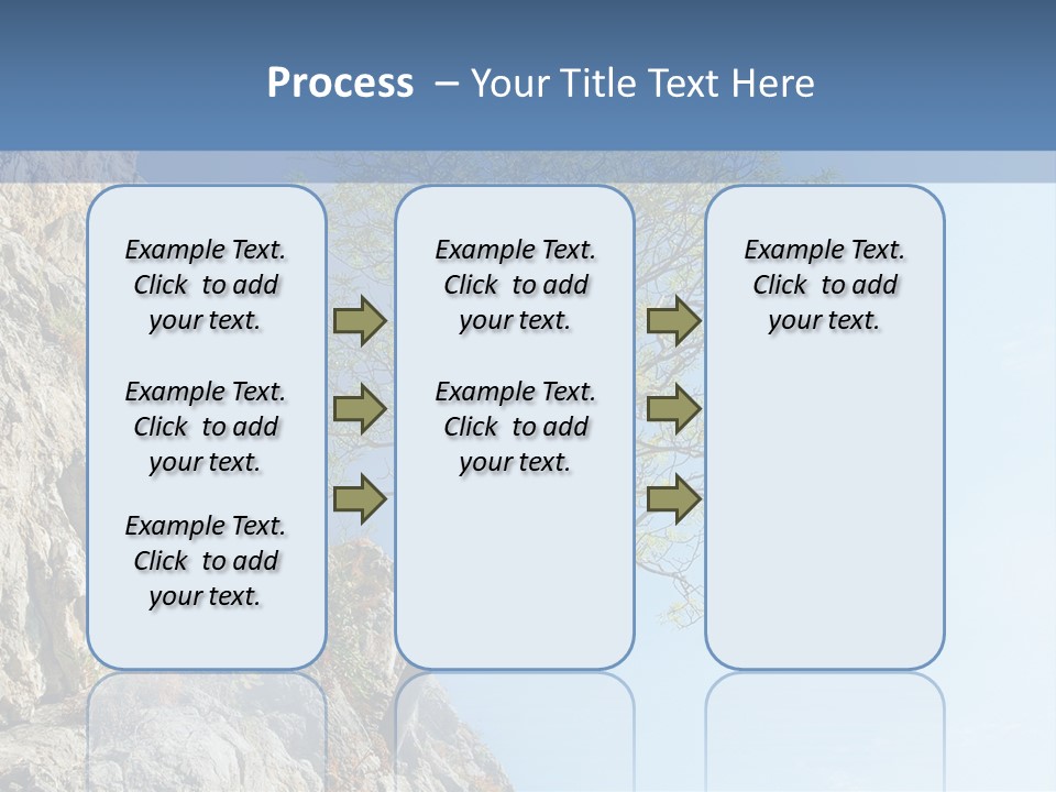 A Tree On A Cliff With A Blue Sky In The Background PowerPoint Template