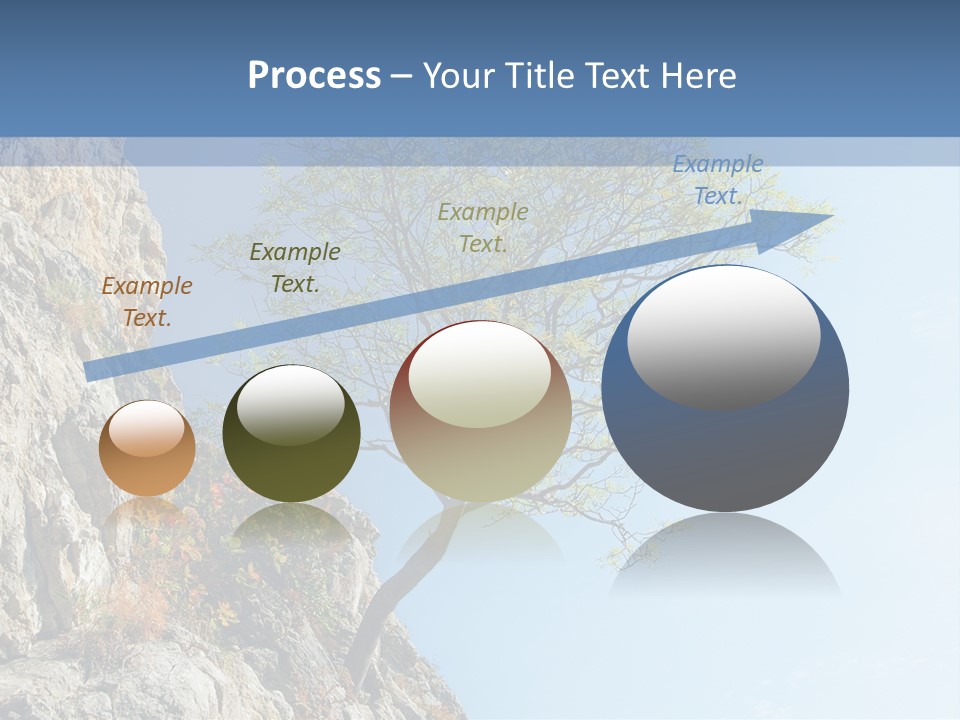 A Tree On A Cliff With A Blue Sky In The Background PowerPoint Template