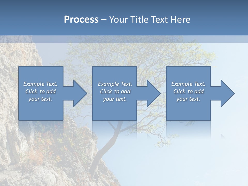 A Tree On A Cliff With A Blue Sky In The Background PowerPoint Template