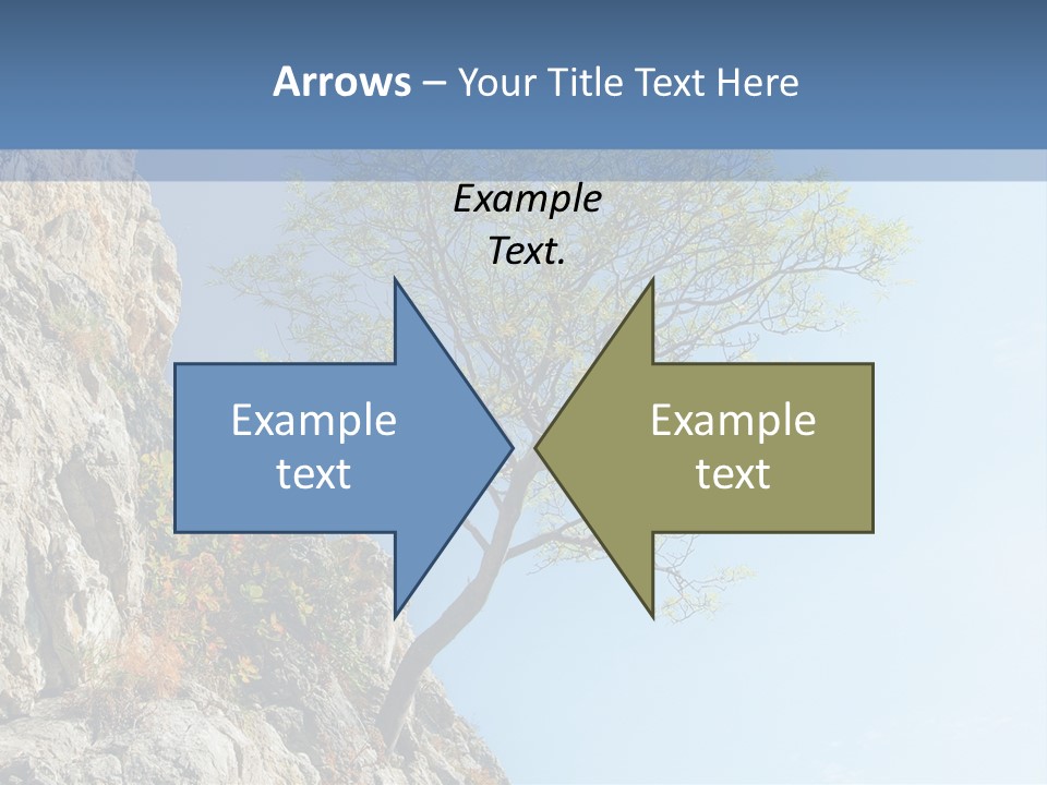 A Tree On A Cliff With A Blue Sky In The Background PowerPoint Template