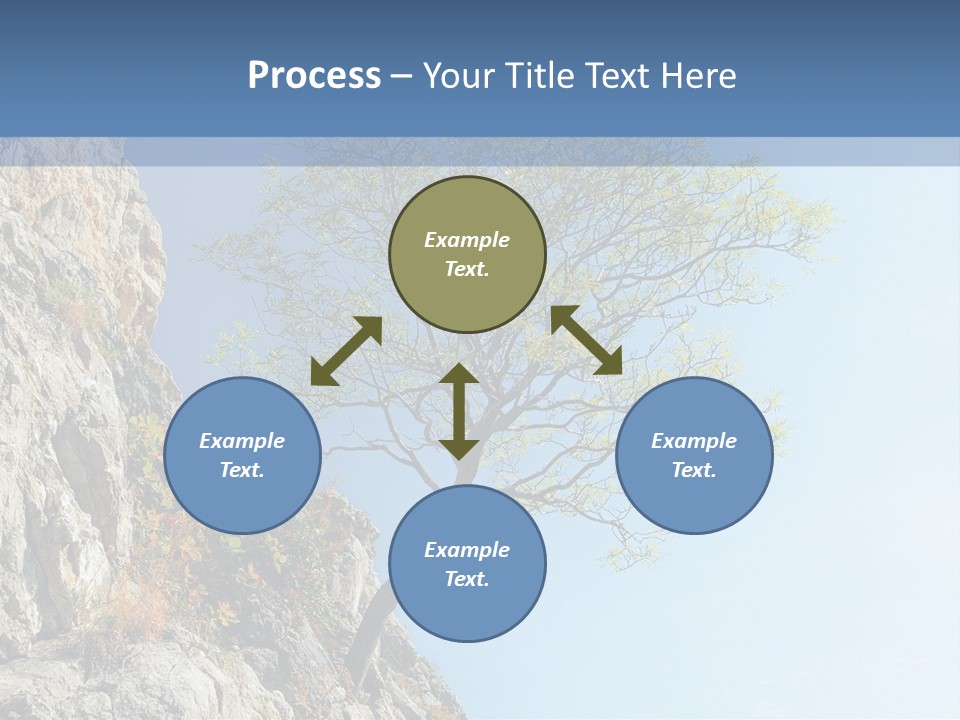 A Tree On A Cliff With A Blue Sky In The Background PowerPoint Template