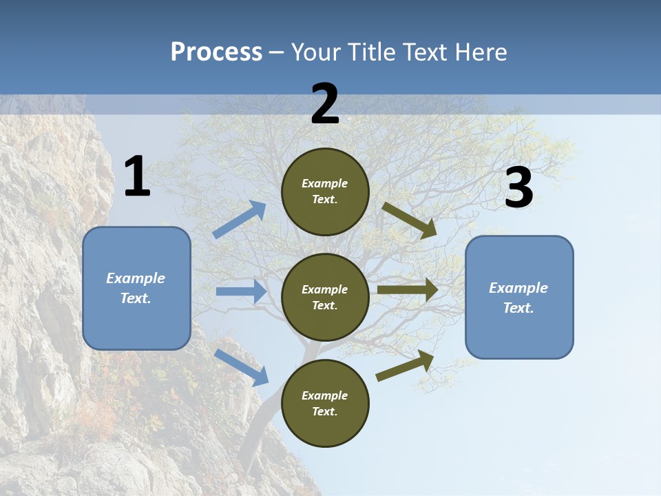 A Tree On A Cliff With A Blue Sky In The Background PowerPoint Template