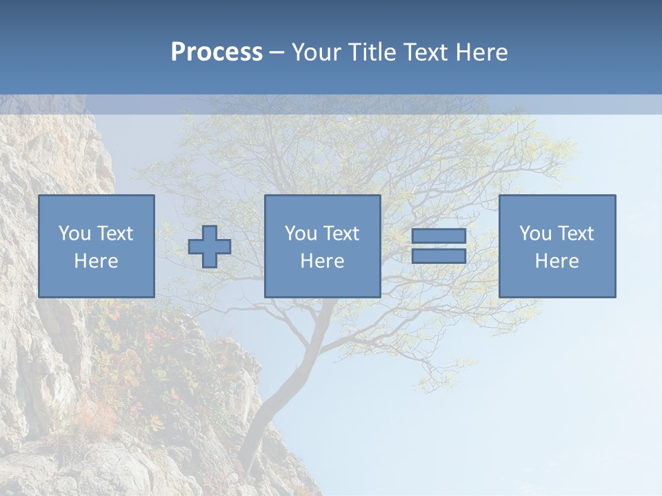 A Tree On A Cliff With A Blue Sky In The Background PowerPoint Template