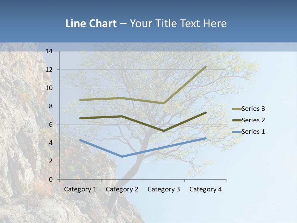 A Tree On A Cliff With A Blue Sky In The Background PowerPoint Template