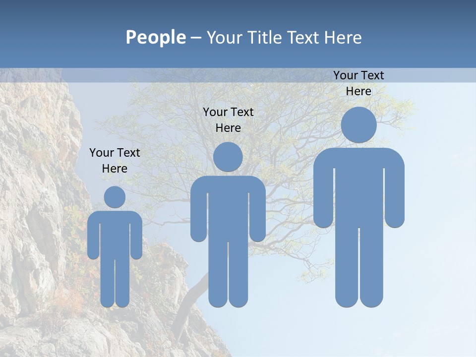 A Tree On A Cliff With A Blue Sky In The Background PowerPoint Template