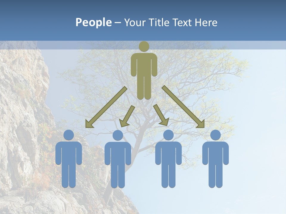 A Tree On A Cliff With A Blue Sky In The Background PowerPoint Template