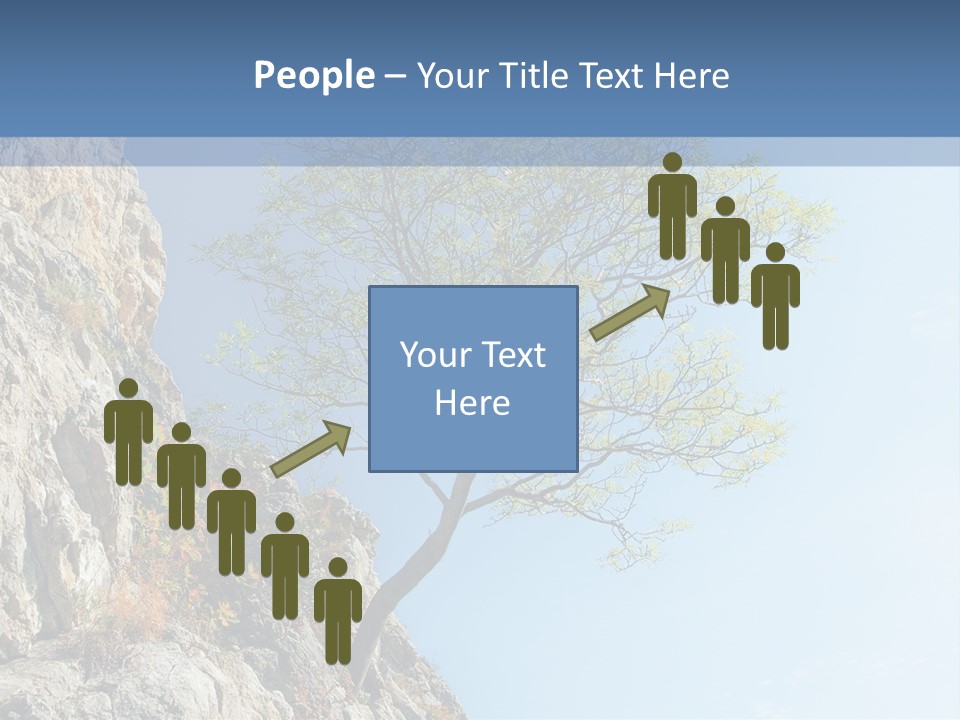 A Tree On A Cliff With A Blue Sky In The Background PowerPoint Template