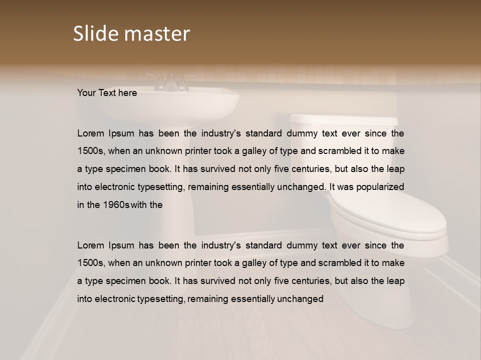 Lavatory Towel Rack PowerPoint Template