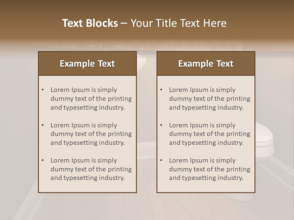Lavatory Towel Rack PowerPoint Template