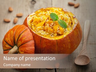 Season Vegetarian Yellow PowerPoint Template