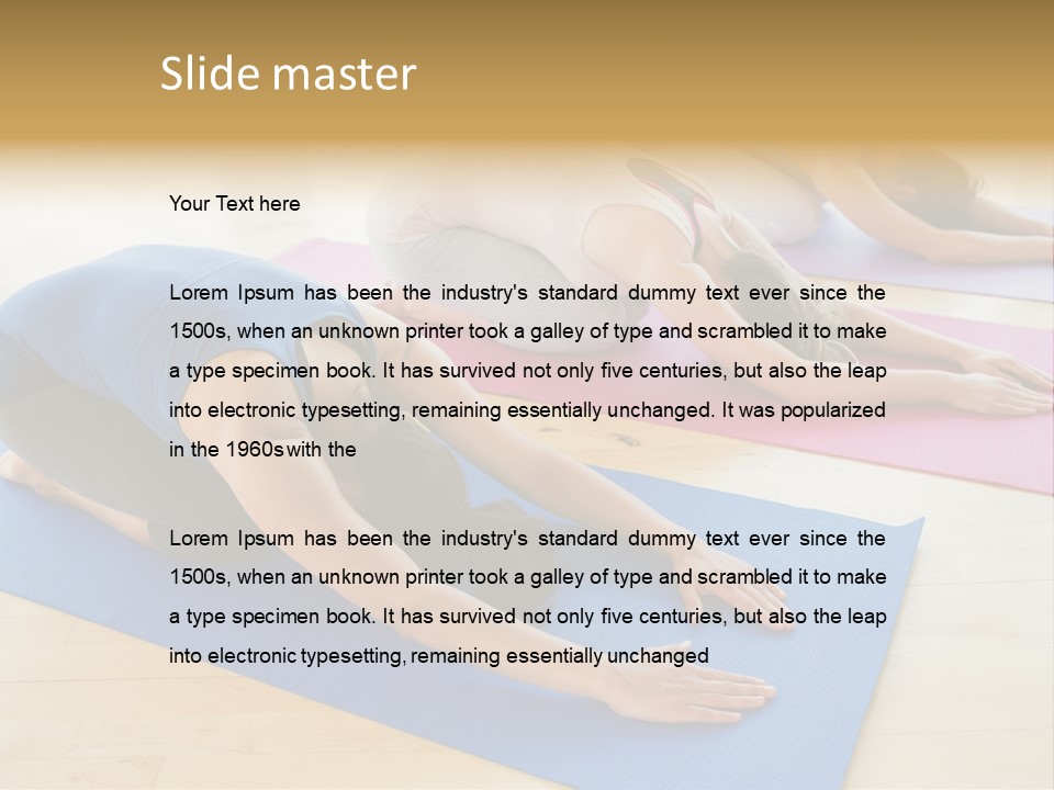 A Group Of Women Doing Yoga Poses On Mats PowerPoint Template