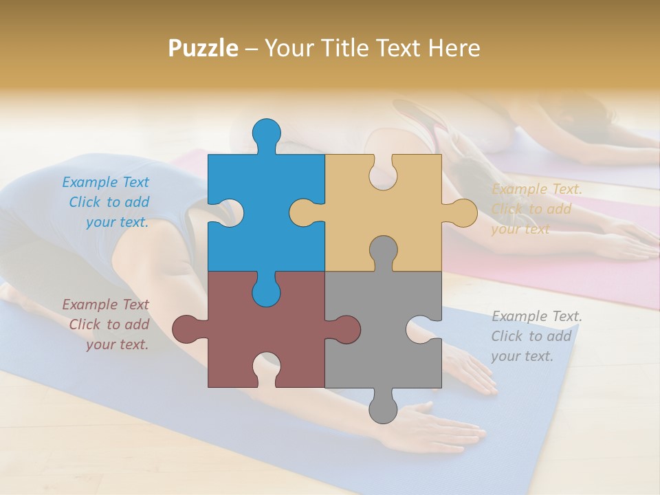 A Group Of Women Doing Yoga Poses On Mats PowerPoint Template