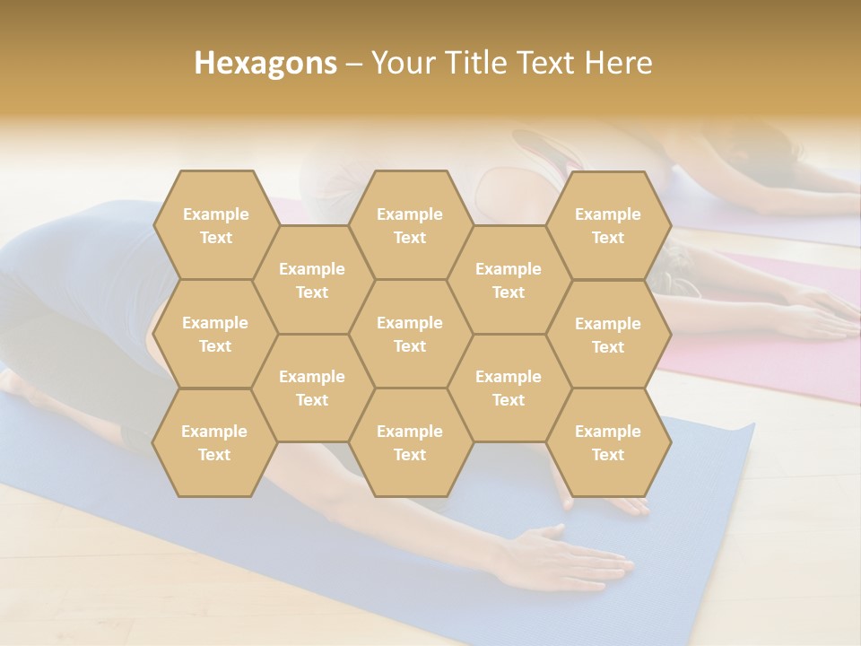 A Group Of Women Doing Yoga Poses On Mats PowerPoint Template