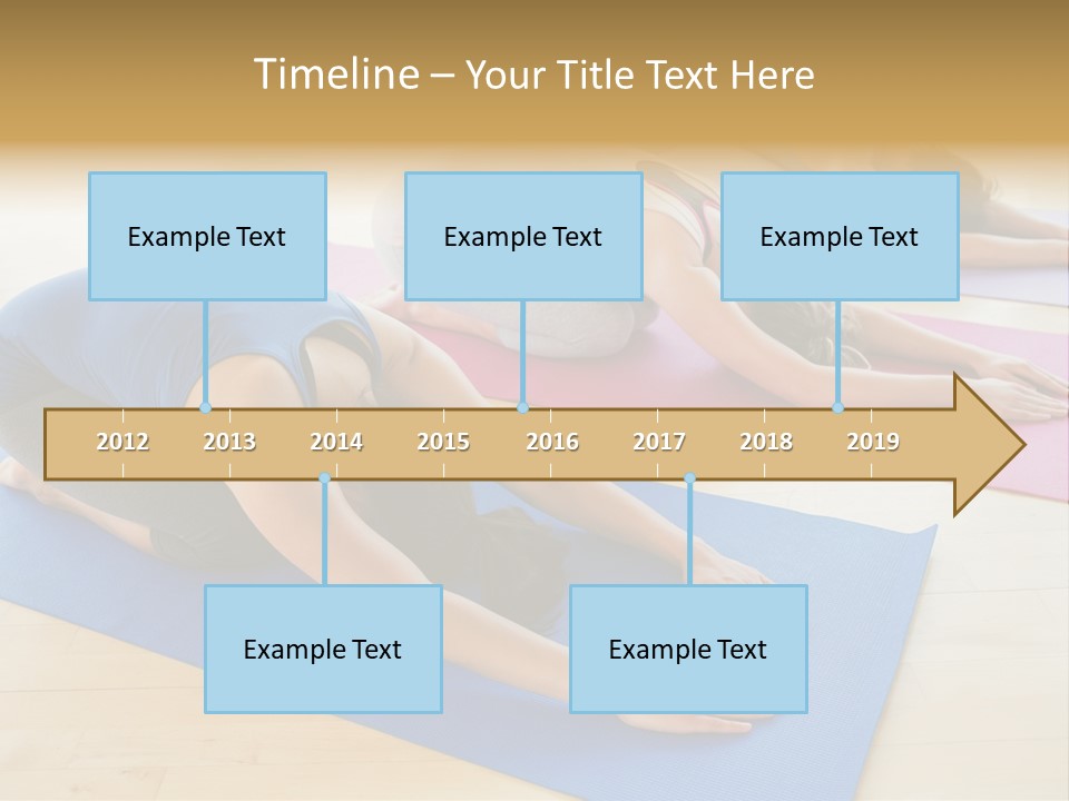A Group Of Women Doing Yoga Poses On Mats PowerPoint Template