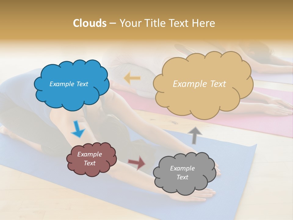 A Group Of Women Doing Yoga Poses On Mats PowerPoint Template