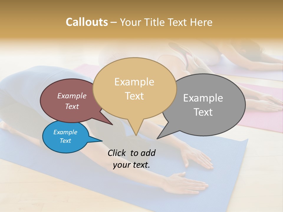 A Group Of Women Doing Yoga Poses On Mats PowerPoint Template