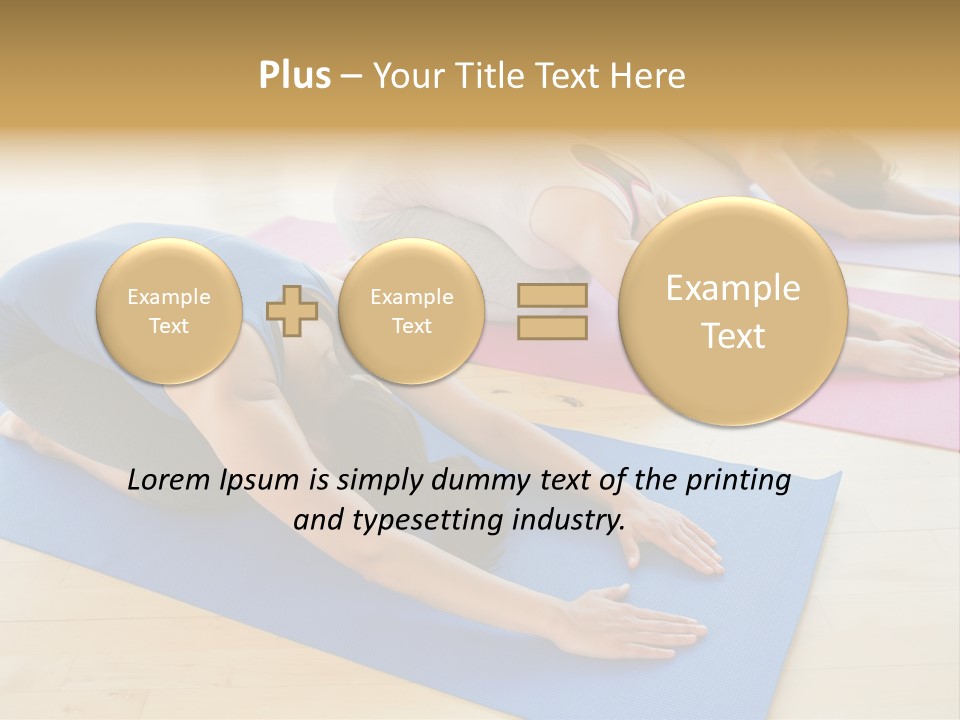 A Group Of Women Doing Yoga Poses On Mats PowerPoint Template