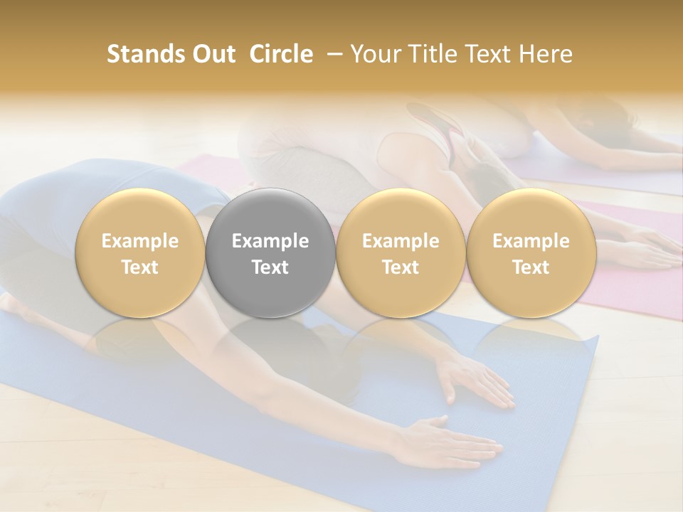 A Group Of Women Doing Yoga Poses On Mats PowerPoint Template