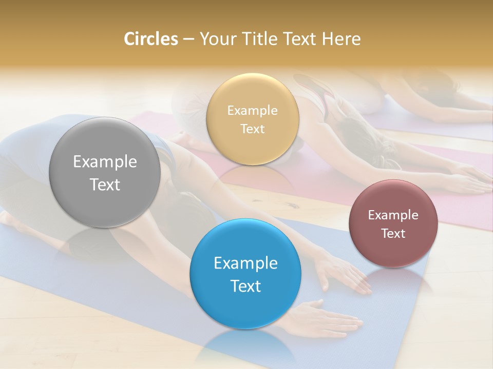 A Group Of Women Doing Yoga Poses On Mats PowerPoint Template