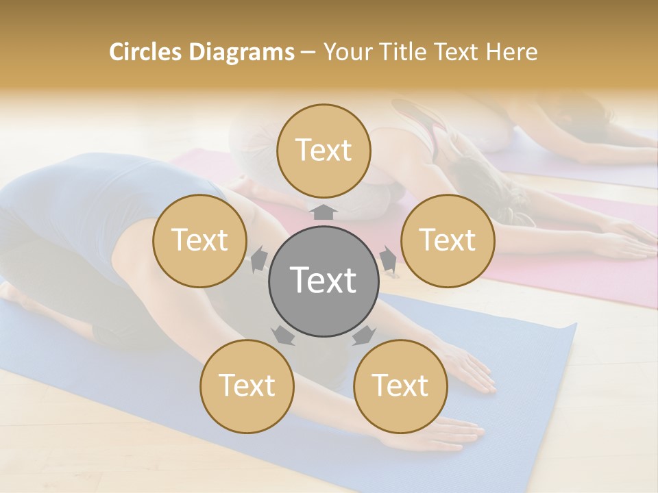 A Group Of Women Doing Yoga Poses On Mats PowerPoint Template