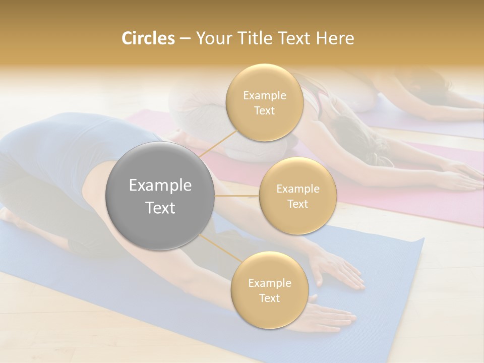 A Group Of Women Doing Yoga Poses On Mats PowerPoint Template