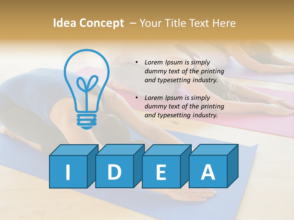 A Group Of Women Doing Yoga Poses On Mats PowerPoint Template