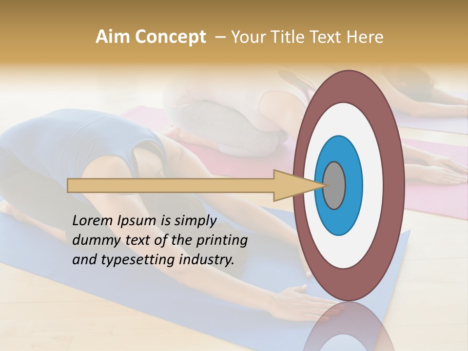 A Group Of Women Doing Yoga Poses On Mats PowerPoint Template