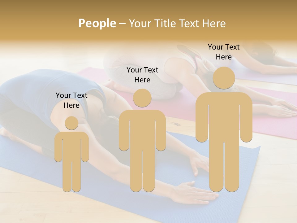 A Group Of Women Doing Yoga Poses On Mats PowerPoint Template