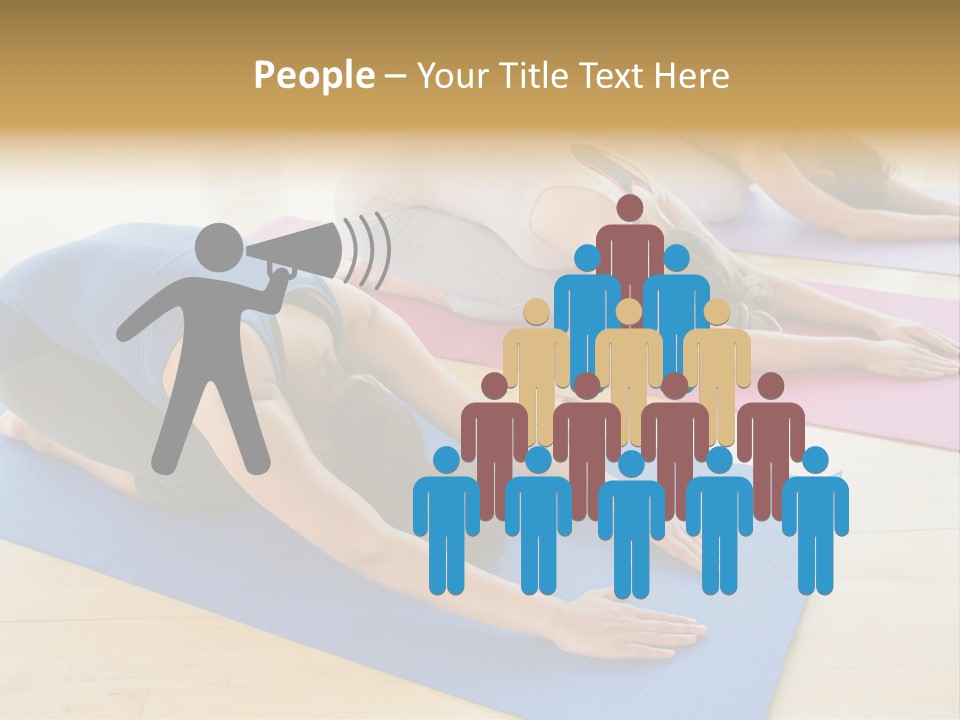 A Group Of Women Doing Yoga Poses On Mats PowerPoint Template