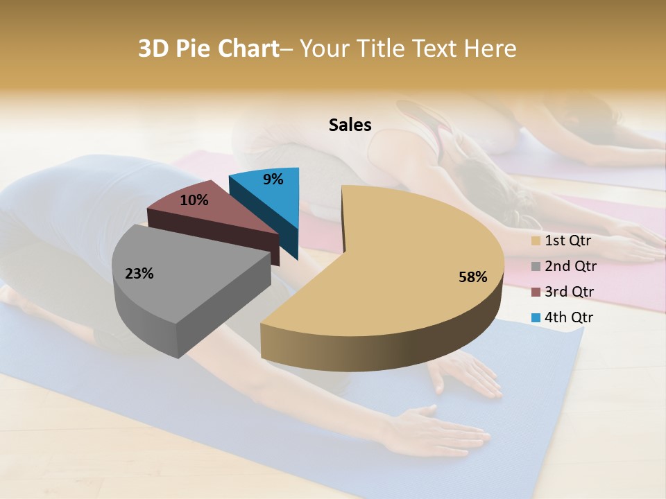 A Group Of Women Doing Yoga Poses On Mats PowerPoint Template