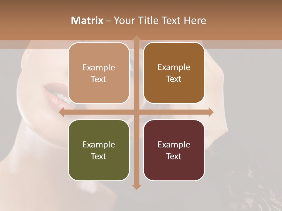 A Woman In A Black Dress Is Holding Her Head PowerPoint Template