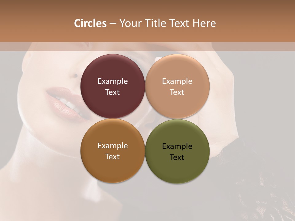 A Woman In A Black Dress Is Holding Her Head PowerPoint Template